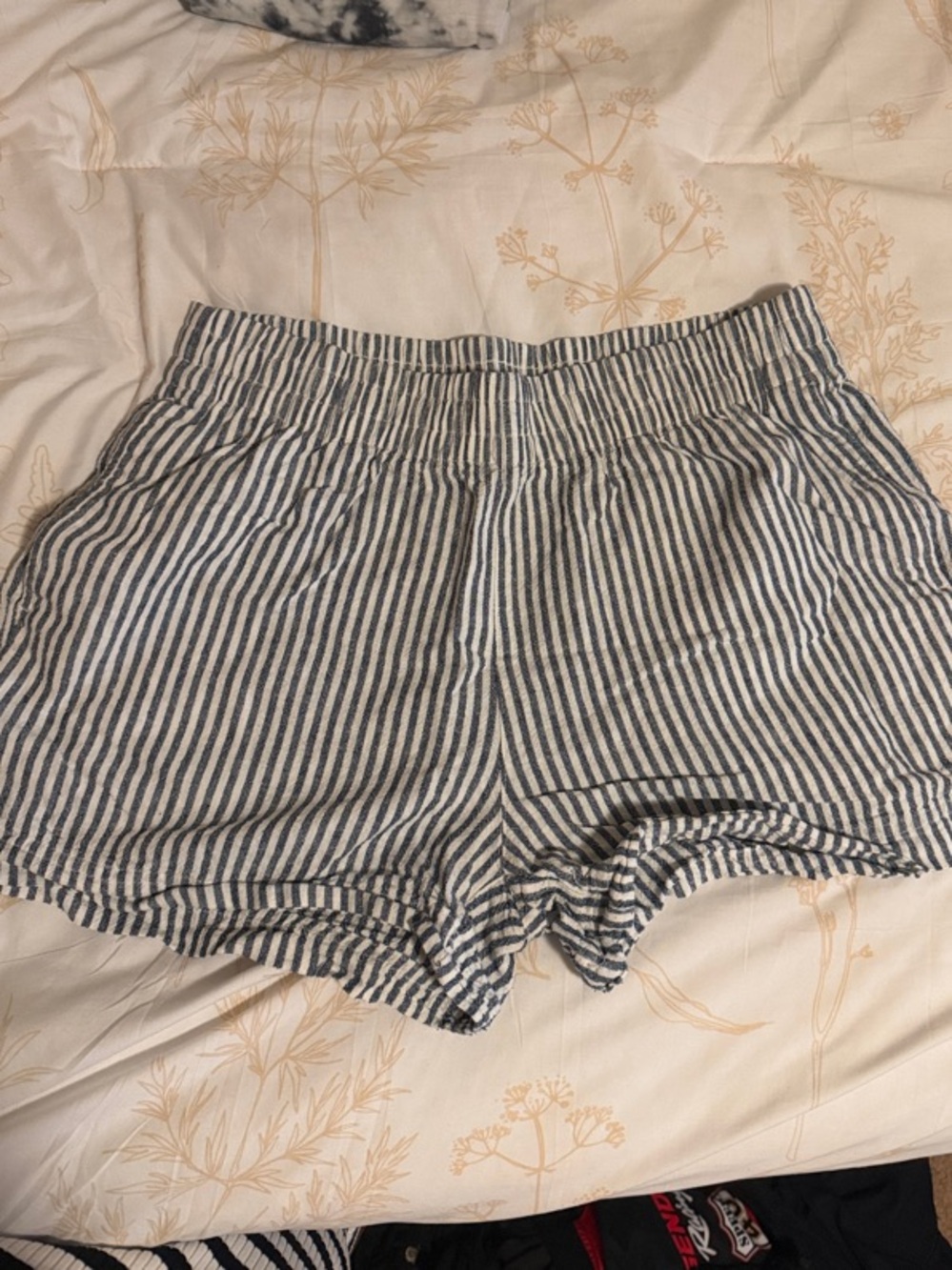Old Navy Blue & White Striped High Waist Women’s Shorts